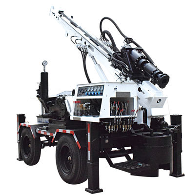 Four Wheel 150m Portable Water Well Borehole Drilling Rig